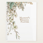 Joli nom Vintage Mariage personnalisé<br><div class="desc">Joli wedding planner personnalisé avec de simples vignes et des verdure. Ajoutez votre nom et customisez ce joli wedding planner pour être le vôtre.</div>