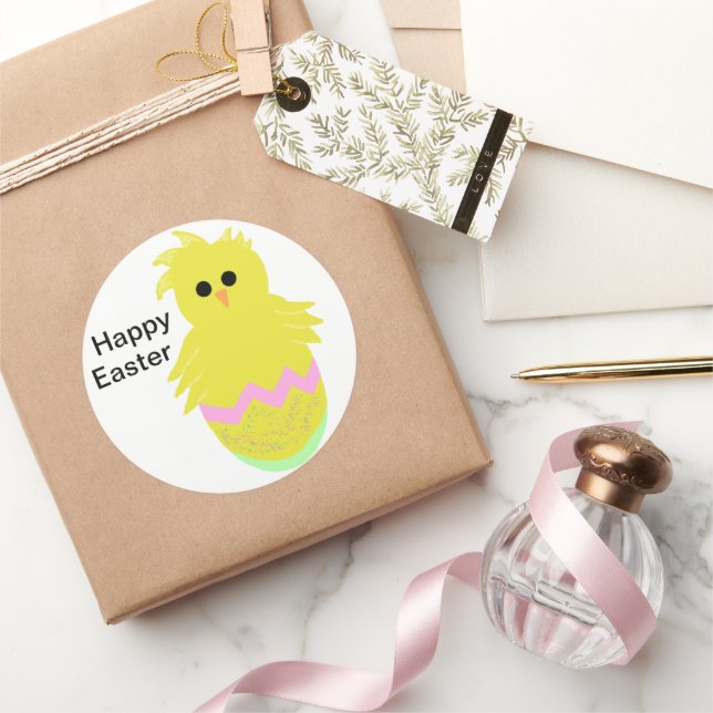 Joli oeuf de poussette rose vert Stickers de Pâque (Cadeaux)