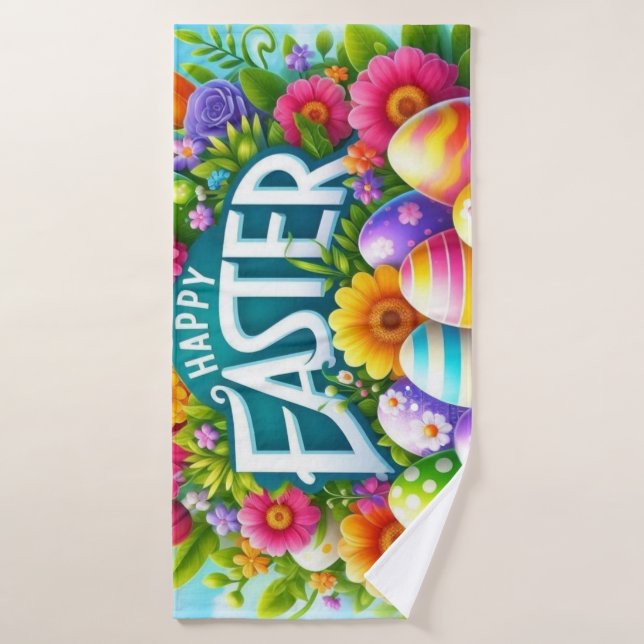 Joli œuf de printemps/Pâques (Serviette de bain)