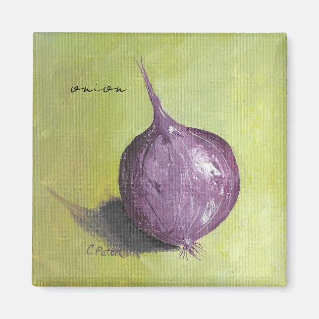 Joli Oignon violet Magnets personnalisés (Devant)