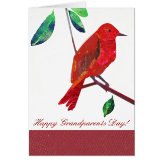 Joli oiseau. Fête des grands-parents