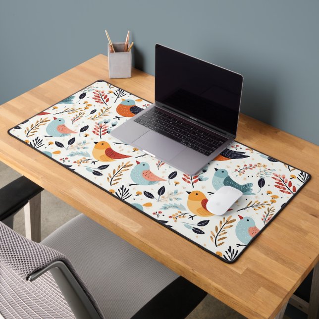 Joli oiseau scandinave Art populaire Nature (Bureau 2)