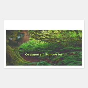 Joli Orangutan Jouer dans la Jungle Stickers