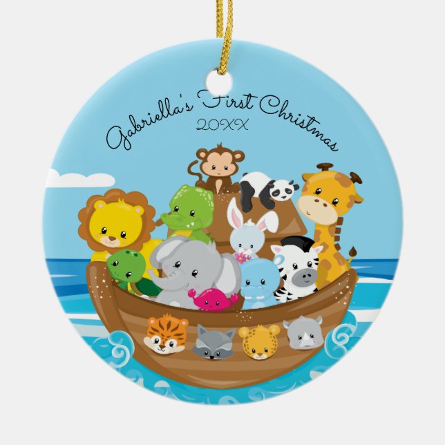 Joli ornement de Noël pour bébé représentant l'Arc (Devant)