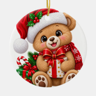 Joli ours en décoration de Noël