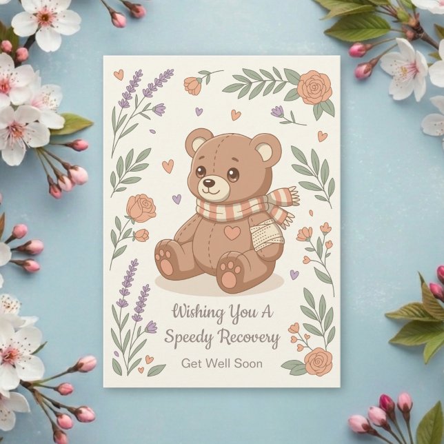 Joli ours en peluche Fleurs de rétablissement (Créateur téléchargé)
