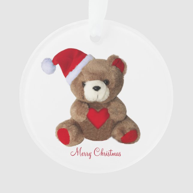 Joli ours en peluche sur fond blanc (devant)