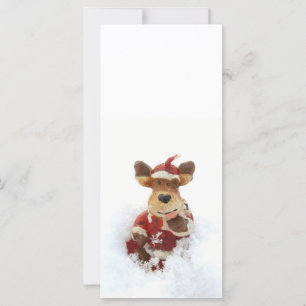 Joli Ours Père Noël Dans Le Signet De Neige