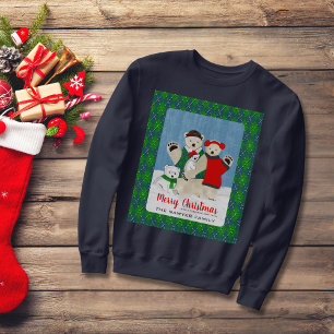 Joli Ours Polaire Famille Vilain Sweat de Noël