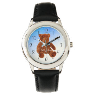 Joli Ours Teddy Brown Aquarelle Montre