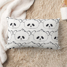 Joli panda oreiller confortable, oreiller mignon p
