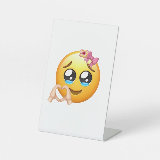 Joli panneau de bureau avec émoji souriant  (Recto)