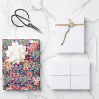 Joli papier cadeau de Noël à l'aquarelle | Père No