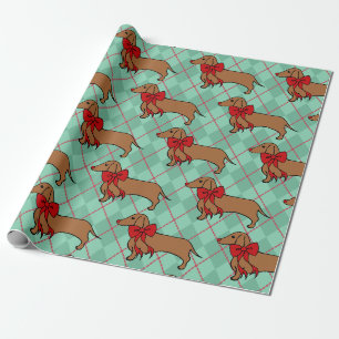 Joli papier cadeau de Noël à motif argyle pour chi