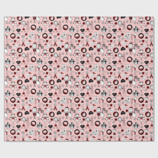 Joli papier cadeau de Noël à motif bonhomme allume