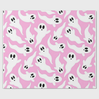 Joli papier cadeau fantôme rose épouvantable