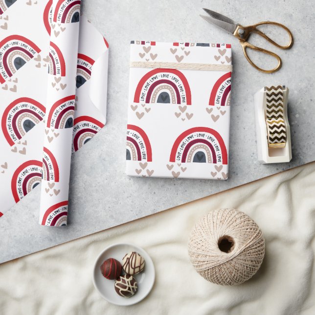 Joli papier cadeau jour de la Saint-Valentin arc-e (Artisanat)