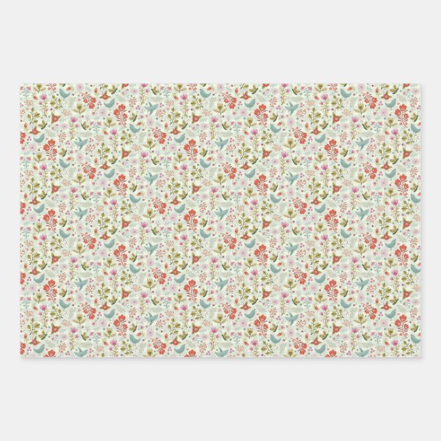 Joli papier d'emballage bleu (Devant 3)