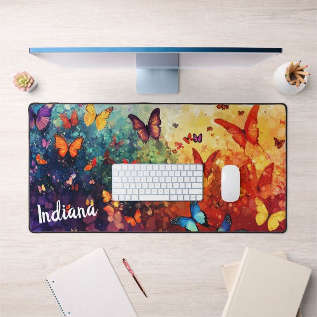 Joli Papillons Peinture Ethérée Personnalisée (Bureau 1)