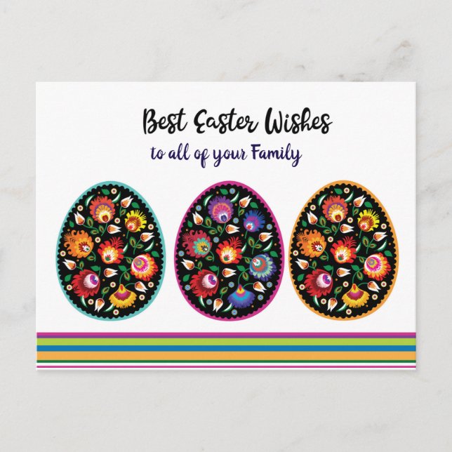 Joli Pâques Folklore, Carte postale Texte Personna (Devant)