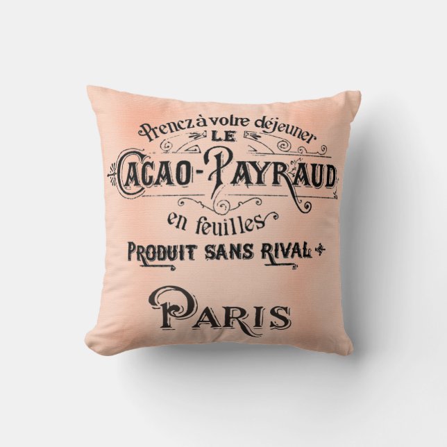 Joli Paris Coussin d'Art Antique (Recto)