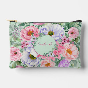 Joli Pastel Aquarelle Florale Sac cosmétique