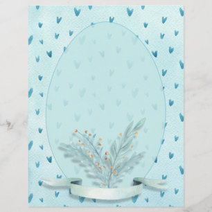Joli Pastel Blue Hearts Aquarellerie
