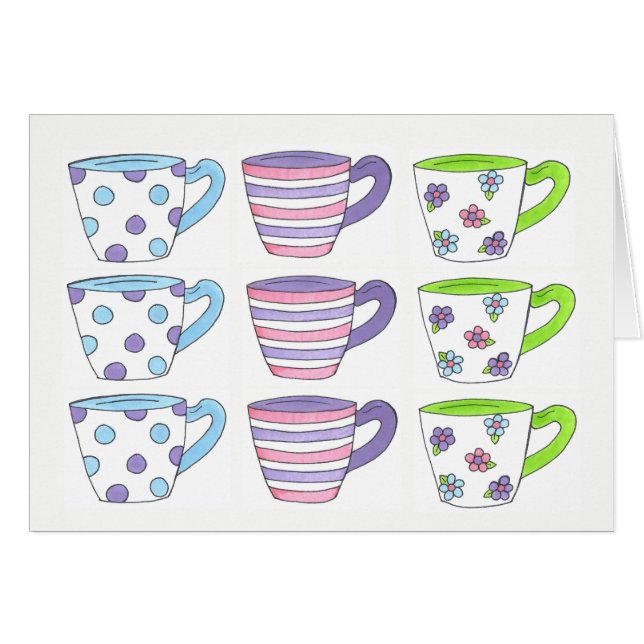Joli Pastel Tea Party Polka Dot Flower (Devant horizontal)