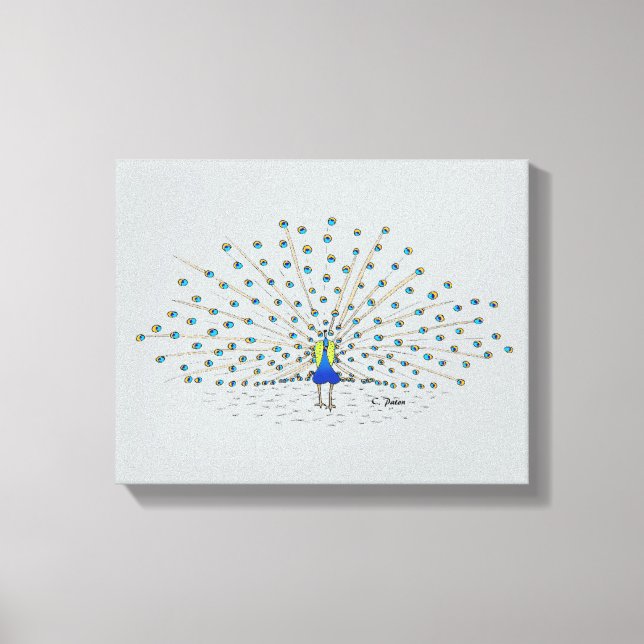 Joli Peacock Peacock Peinture Décoratif Toile Enve (Recto)