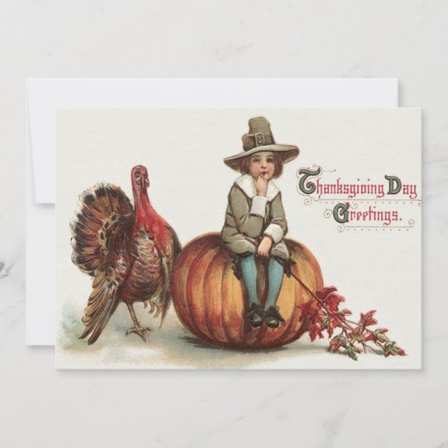 Joli pèlerin dindon citrouille feuilles d'automne (Devant)