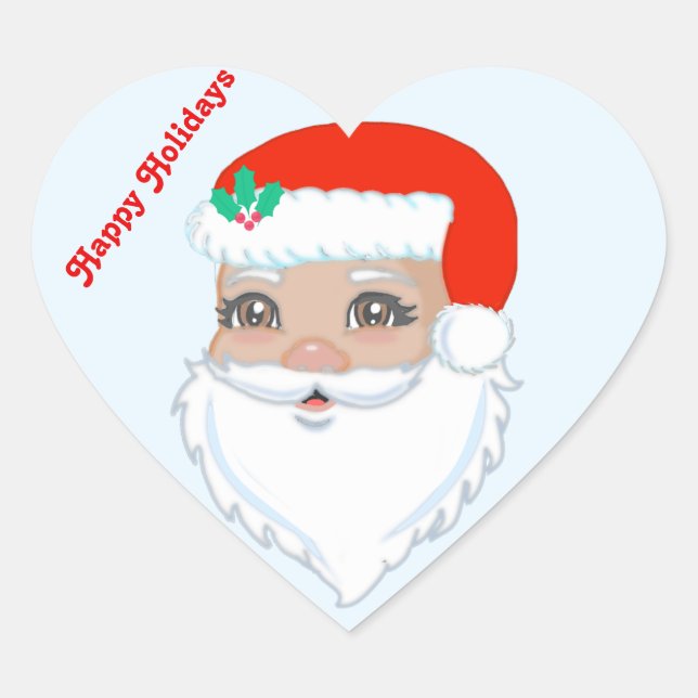 Joli Père Noël  Autocollant de Noël (Devant)