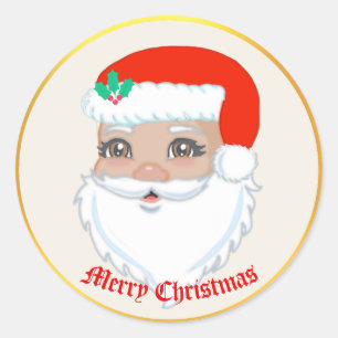 Joli Père Noël Autocollant de Noël