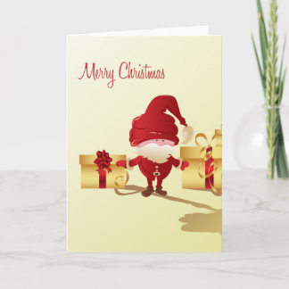 Joli Père Noël et carte vierge de cadeaux