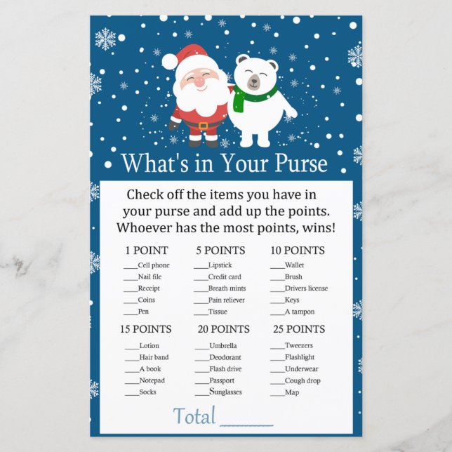 Joli père Noël et ours polaire Qu'y a-t-il dans vo (Devant)