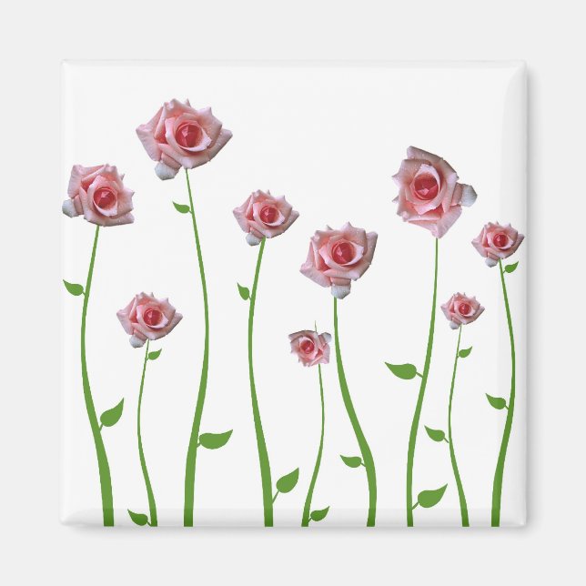 Joli petit aimant Rose (Devant)