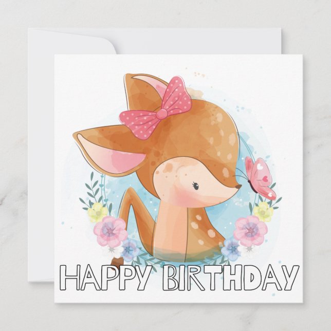 Joli Petit Cerf À La Découverte De La Nature (Devant)