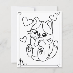 Joli petit chat coloriage