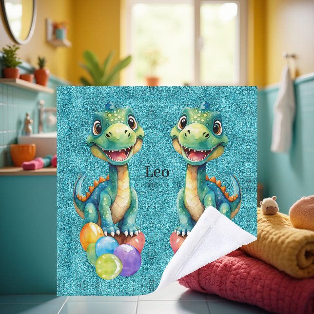 Joli petit dinosaure avec beaucoup de ballons colo (Créateur téléchargé)