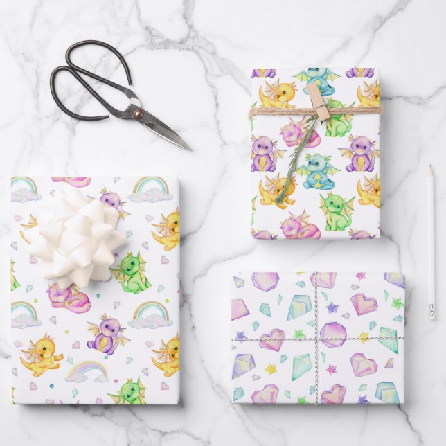 Joli petit dragon - Papier d'emballage (Recto)