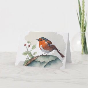 Joli petit oiseau sur une branche d'arbre Carte de