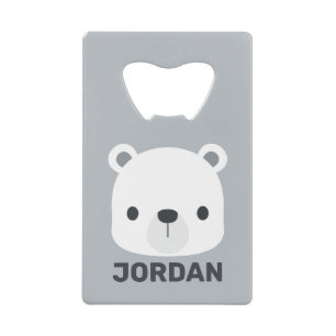 Joli petit ours polaire avec nom personnalisé