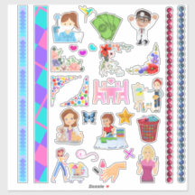 Joli petit planificateur Stickers de variété & Was