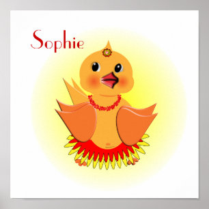 Joli petit poussin affiche personnalisée de pépini