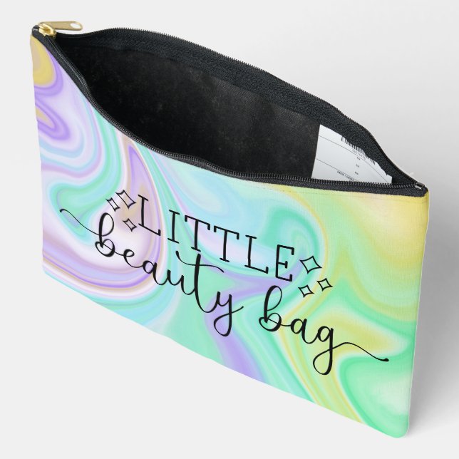 Joli petit sac de beauté mot art (Ouvrir)
