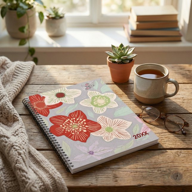 Joli planificateur abstrait floral pastel (Créateur téléchargé)