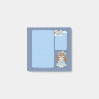 Joli Post-it Personnalisé Enseignante Fille Kawaii