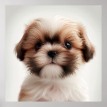 Joli poster de portrait de chiot Shih Tzu (2)