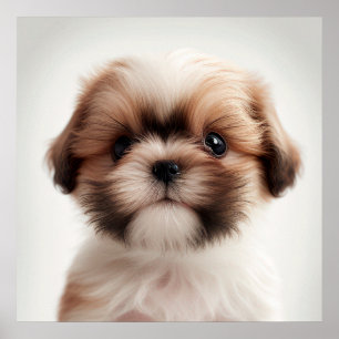 Joli poster de portrait de chiot Shih Tzu (2)