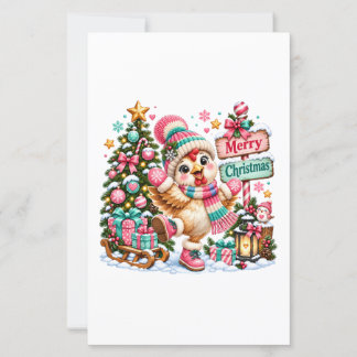 Joli poulet joyeux Noël