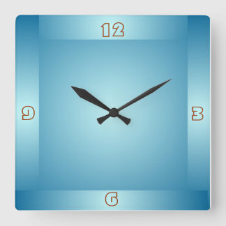 Joli Pretty Pastel Blue Boarder> Horloges de cuisi